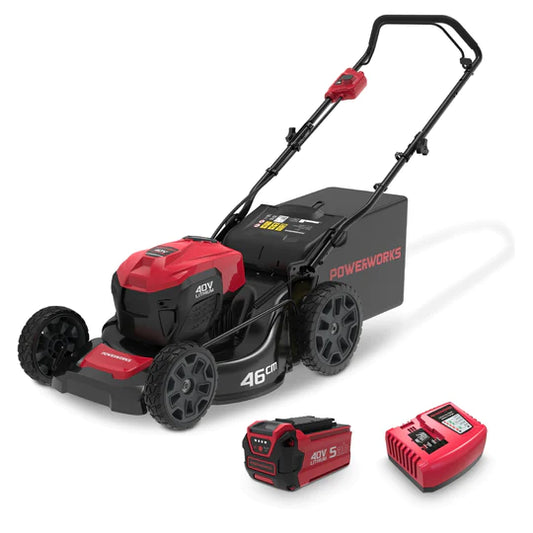 POWERWORKS 40V HP 18''/46CM LAWNMOWER 5AH KIT